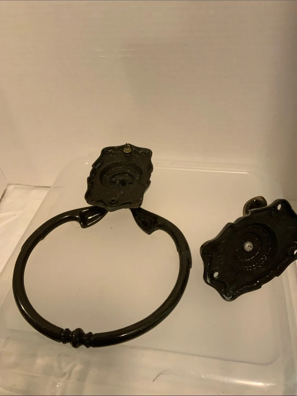 Vintage towel  ring and hook set